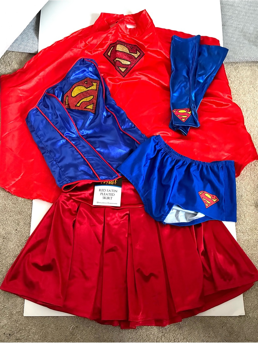 Women SuperGirl Complete Superhero Costume